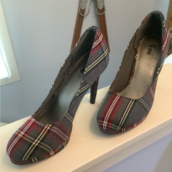 90s plaid high heel pumps - Picture 2 of 7